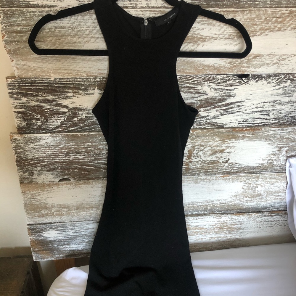 Olivaceous Black Bodycon Dress